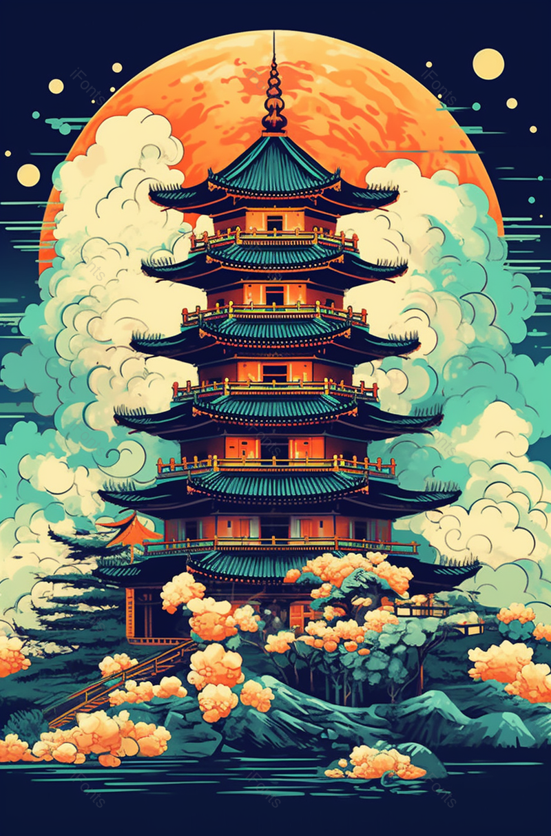 中国风国潮风节日中秋插画背景,插画/手绘图,插画/手绘图库,插画/手绘图下载,插画/手绘